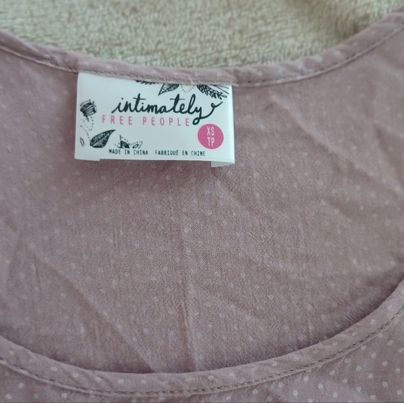 Intimately Free People XS Dusty Purple Voile Lace Polka Dot Trapeze Slip Dress - Picture 5 of 11